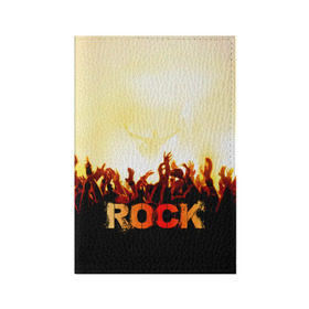 Обложка для паспорта матовая кожа с принтом Rock концерт в Кировске, натуральная матовая кожа | размер 19,3 х 13,7 см; прозрачные пластиковые крепления | Тематика изображения на принте: rock | в толпу | гитара | группа | дым | жанр | концерт | металл | музыка | надпись | панк | певец | песня | прыжок | рок | рок н рол | руки | стиль | хард | хой | я люблю рок