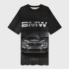 Платье-футболка 3D с принтом BMW серебро в Кировске,  |  | bmw | x3 x4 x5 x6 x7 x8 | авто | автомобиль | блатная | бмв | бумер | бэха | иномарка | концерн | красивая | крутая | марка немецкая | машина | пацанский таз | прикольная | тачила | тачка