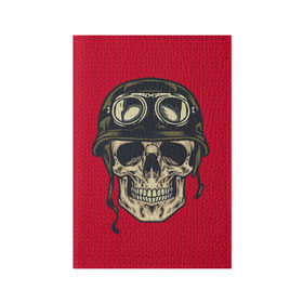 Обложка для паспорта матовая кожа с принтом Свитер байкера в Кировске, натуральная матовая кожа | размер 19,3 х 13,7 см; прозрачные пластиковые крепления | Тематика изображения на принте: бабушка | байк | вязка | пряжа | скелет | скилет | череп