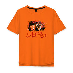 Мужская футболка хлопок Oversize с принтом Axl Rose в Кировске, 100% хлопок | свободный крой, круглый ворот, “спинка” длиннее передней части | axl | guns | music | rock | rose | roses | аксель | арт | музыка | рок | роуз
