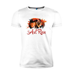 Мужская футболка премиум с принтом Axl Rose в Кировске, 92% хлопок, 8% лайкра | приталенный силуэт, круглый вырез ворота, длина до линии бедра, короткий рукав | axl | guns | music | rock | rose | roses | аксель | арт | музыка | рок | роуз