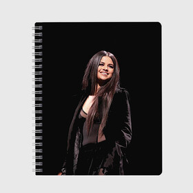 Тетрадь с принтом Selena Gomez в Кировске, 100% бумага | 48 листов, плотность листов — 60 г/м2, плотность картонной обложки — 250 г/м2. Листы скреплены сбоку удобной пружинной спиралью. Уголки страниц и обложки скругленные. Цвет линий — светло-серый
 | Тематика изображения на принте: selena gomez