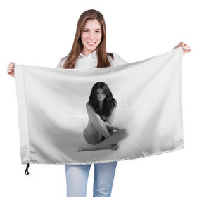 Флаг 3D с принтом Selena Gomez в Кировске, 100% полиэстер | плотность ткани — 95 г/м2, размер — 67 х 109 см. Принт наносится с одной стороны | selena gomez
