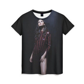 Женская футболка 3D с принтом Selena Gomez в Кировске, 100% полиэфир ( синтетическое хлопкоподобное полотно) | прямой крой, круглый вырез горловины, длина до линии бедер | Тематика изображения на принте: selena gomez