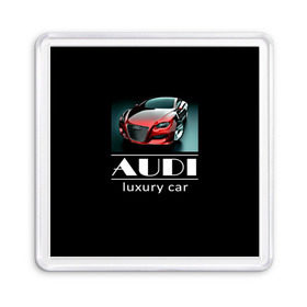 Магнит 55*55 с принтом AUDI luxury car в Кировске, Пластик | Размер: 65*65 мм; Размер печати: 55*55 мм | Тематика изображения на принте: ауди | машина