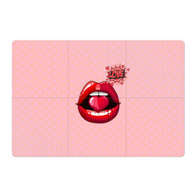 Магнитный плакат 3Х2 с принтом Lips в Кировске, Полимерный материал с магнитным слоем | 6 деталей размером 9*9 см | Тематика изображения на принте: 3d | love | pop art | арт | губы | девушкам | любовь | поп арт | поцелуй | розовый | сердечки