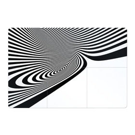Магнитный плакат 3Х2 с принтом Black&White illusion в Кировске, Полимерный материал с магнитным слоем | 6 деталей размером 9*9 см | Тематика изображения на принте: 3d | абстракции | иллюзия | линии | полосы | черно белые