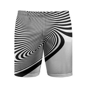 Мужские шорты 3D спортивные с принтом Black&White illusion в Кировске,  |  | 3d | абстракции | иллюзия | линии | полосы | черно белые