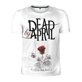 Мужская футболка 3D спортивная с принтом Dead by April в Кировске, 100% полиэстер с улучшенными характеристиками | приталенный силуэт, круглая горловина, широкие плечи, сужается к линии бедра | dba | dead by april | дэд бай эйприл