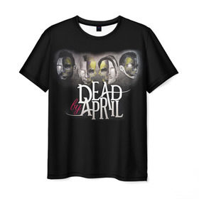 Мужская футболка 3D с принтом Dead by April в Кировске, 100% полиэфир | прямой крой, круглый вырез горловины, длина до линии бедер | Тематика изображения на принте: 