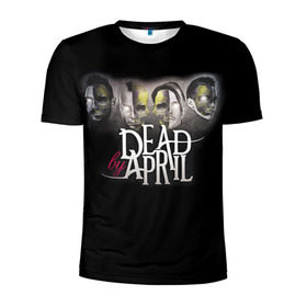Мужская футболка 3D спортивная с принтом Dead by April в Кировске, 100% полиэстер с улучшенными характеристиками | приталенный силуэт, круглая горловина, широкие плечи, сужается к линии бедра | 