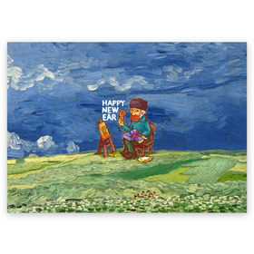 Поздравительная открытка с принтом Винсент Ван Гог в Кировске, 100% бумага | плотность бумаги 280 г/м2, матовая, на обратной стороне линовка и место для марки
 | Тематика изображения на принте: вангог | винсент | живопись | картина