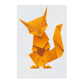 Магнитный плакат 2Х3 с принтом Origami в Кировске, Полимерный материал с магнитным слоем | 6 деталей размером 9*9 см | арт | животное | лиса | оригами