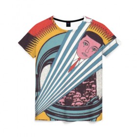 Женская футболка 3D с принтом ретро в Кировске, 100% полиэфир ( синтетическое хлопкоподобное полотно) | прямой крой, круглый вырез горловины, длина до линии бедер | олдскул | ретро | стиль