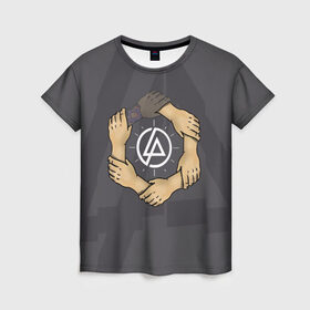 Женская футболка 3D с принтом Linkin Park в Кировске, 100% полиэфир ( синтетическое хлопкоподобное полотно) | прямой крой, круглый вырез горловины, длина до линии бедер | 0x000000123 | chester | linkin park | линкин парк