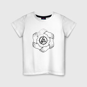 Детская футболка хлопок с принтом Linkin Park в Кировске, 100% хлопок | круглый вырез горловины, полуприлегающий силуэт, длина до линии бедер | Тематика изображения на принте: 0x000000123 | chester | linkin park | линкин парк