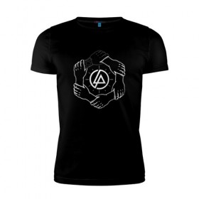 Мужская футболка премиум с принтом Linkin Park в Кировске, 92% хлопок, 8% лайкра | приталенный силуэт, круглый вырез ворота, длина до линии бедра, короткий рукав | 0x000000123 | chester | linkin park | линкин парк