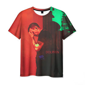 Мужская футболка 3D с принтом Dolphin в Кировске, 100% полиэфир | прямой крой, круглый вырез горловины, длина до линии бедер | Тематика изображения на принте: дельфин