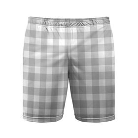 Мужские шорты 3D спортивные с принтом Grey squares в Кировске,  |  | белый | клеточка | серый | текстура
