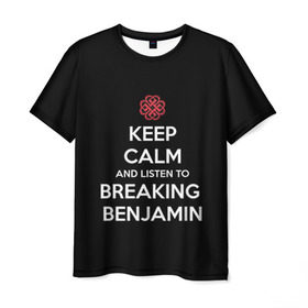 Мужская футболка 3D с принтом BREAKING BENJAMIN в Кировске, 100% полиэфир | прямой крой, круглый вырез горловины, длина до линии бедер | 