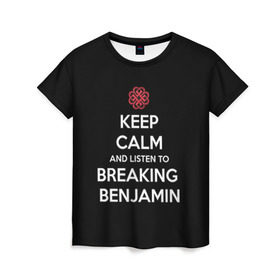 Женская футболка 3D с принтом BREAKING BENJAMIN в Кировске, 100% полиэфир ( синтетическое хлопкоподобное полотно) | прямой крой, круглый вырез горловины, длина до линии бедер | 
