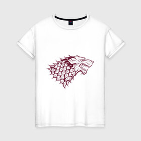 Женская футболка хлопок с принтом Game of Thrones в Кировске, 100% хлопок | прямой крой, круглый вырез горловины, длина до линии бедер, слегка спущенное плечо | 