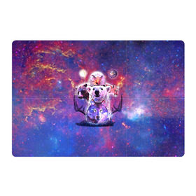 Магнитный плакат 3Х2 с принтом Звериный прайд в Кировске, Полимерный материал с магнитным слоем | 6 деталей размером 9*9 см | волк | вселенная | галактика | звезды | медведь | орел | пума | туманность