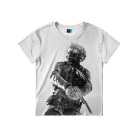 Детская футболка 3D с принтом Battlefield 4 в Кировске, 100% гипоаллергенный полиэфир | прямой крой, круглый вырез горловины, длина до линии бедер, чуть спущенное плечо, ткань немного тянется | battlefield | game | soldiers | weapons | воин | игра | игрок | оружие | солдат