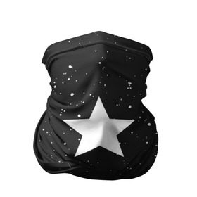 Бандана-труба 3D с принтом Super Star в Кировске, 100% полиэстер, ткань с особыми свойствами — Activecool | плотность 150‒180 г/м2; хорошо тянется, но сохраняет форму | black | milk | блэк | брызги | звезда | милк | текстура | узор