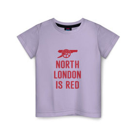 Детская футболка хлопок с принтом North London is Red в Кировске, 100% хлопок | круглый вырез горловины, полуприлегающий силуэт, длина до линии бедер | Тематика изображения на принте: arsenal | football | арсенал | лондон | спорт | футбол