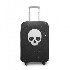 Чехол для чемодана 3D с принтом Black Milk Skull Classic в Кировске, 86% полиэфир, 14% спандекс | двустороннее нанесение принта, прорези для ручек и колес | 