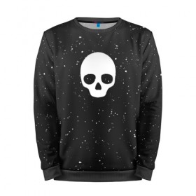 Мужской свитшот 3D с принтом Black Milk Skull Classic в Кировске, 100% полиэстер с мягким внутренним слоем | круглый вырез горловины, мягкая резинка на манжетах и поясе, свободная посадка по фигуре | 