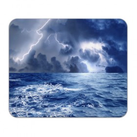 Коврик прямоугольный с принтом Шторм в Кировске, натуральный каучук | размер 230 х 185 мм; запечатка лицевой стороны | брызги | буря | вода | волны | гроза | капли | красивое | молния | море | непогода | океан | природа | синее | стихия | тучи