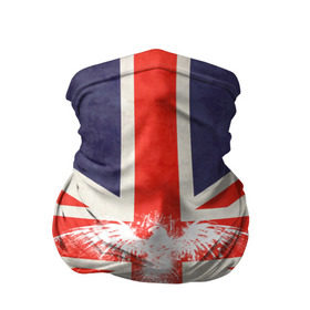 Бандана-труба 3D с принтом Флаг Англии с белым орлом в Кировске, 100% полиэстер, ткань с особыми свойствами — Activecool | плотность 150‒180 г/м2; хорошо тянется, но сохраняет форму | london | англия | белый | брызги | великобритания | империя | клякса | крылья | лондон | необычный | объеденное королевство | орел | птица | символ | сокол | туманный альбион | флаг
