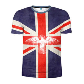 Мужская футболка 3D спортивная с принтом Флаг Англии с белым орлом в Кировске, 100% полиэстер с улучшенными характеристиками | приталенный силуэт, круглая горловина, широкие плечи, сужается к линии бедра | Тематика изображения на принте: london | англия | белый | брызги | великобритания | империя | клякса | крылья | лондон | необычный | объеденное королевство | орел | птица | символ | сокол | туманный альбион | флаг