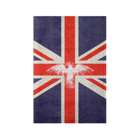Обложка для паспорта матовая кожа с принтом Флаг Англии с белым орлом в Кировске, натуральная матовая кожа | размер 19,3 х 13,7 см; прозрачные пластиковые крепления | london | англия | белый | брызги | великобритания | империя | клякса | крылья | лондон | необычный | объеденное королевство | орел | птица | символ | сокол | туманный альбион | флаг