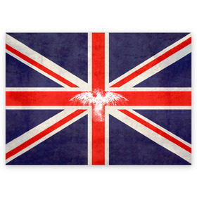 Поздравительная открытка с принтом Флаг Англии с белым орлом в Кировске, 100% бумага | плотность бумаги 280 г/м2, матовая, на обратной стороне линовка и место для марки
 | Тематика изображения на принте: london | англия | белый | брызги | великобритания | империя | клякса | крылья | лондон | необычный | объеденное королевство | орел | птица | символ | сокол | туманный альбион | флаг