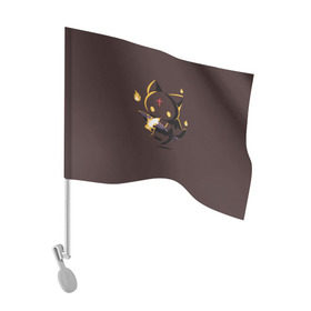 Флаг для автомобиля с принтом Chomusuke в Кировске, 100% полиэстер | Размер: 30*21 см | chomusuke | konosuba | megumin | subarashii