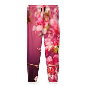 Женские брюки 3D с принтом Сакура в Кировске, полиэстер 100% | прямой крой, два кармана без застежек по бокам, с мягкой трикотажной резинкой на поясе и по низу штанин. В поясе для дополнительного комфорта — широкие завязки | 3d | flower | nature | pink | sakura | весна | деревья | природа | розовый | сакура | цветы | япония