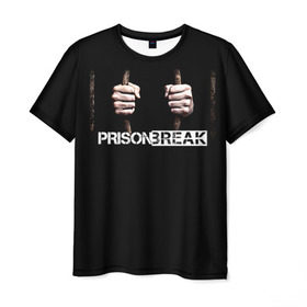 Мужская футболка 3D с принтом Prison break 9 в Кировске, 100% полиэфир | прямой крой, круглый вырез горловины, длина до линии бедер | 