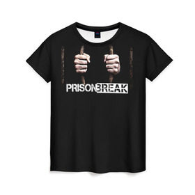 Женская футболка 3D с принтом Prison break 9 в Кировске, 100% полиэфир ( синтетическое хлопкоподобное полотно) | прямой крой, круглый вырез горловины, длина до линии бедер | 