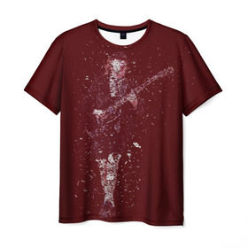 Мужская футболка 3D с принтом Red в Кировске, 100% полиэфир | прямой крой, круглый вырез горловины, длина до линии бедер | ac dc | angus | young | ангус | эйси диси | янг