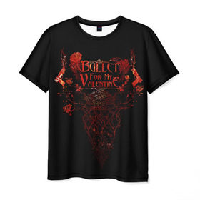 Мужская футболка 3D с принтом Bullet For My Valentine в Кировске, 100% полиэфир | прямой крой, круглый вырез горловины, длина до линии бедер | пуля для моей возлюбленной