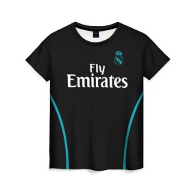 Женская футболка 3D с принтом Real Madrid в Кировске, 100% полиэфир ( синтетическое хлопкоподобное полотно) | прямой крой, круглый вырез горловины, длина до линии бедер | real madrid | королевский клуб | реал мадрид | форма