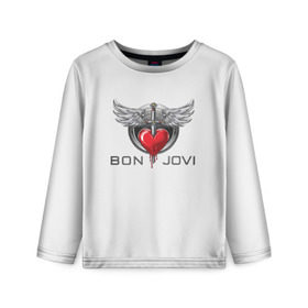 Детский лонгслив 3D с принтом Bon Jovi в Кировске, 100% полиэстер | длинные рукава, круглый вырез горловины, полуприлегающий силуэт
 | its my life | бон жови | джон бон джови | кровь | меч | сердце