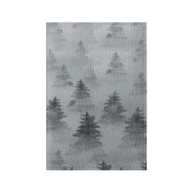 Обложка для паспорта матовая кожа с принтом Туманный лес в Кировске, натуральная матовая кожа | размер 19,3 х 13,7 см; прозрачные пластиковые крепления | бор | вечер | деревья | елка | еловый | ель | загадочный | земля | зима | лес | мрачный | необычный | природа | серый | сибирь | снег | тайга | туман | хвойный