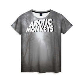 Женская футболка 3D с принтом Forest Monkeys в Кировске, 100% полиэфир ( синтетическое хлопкоподобное полотно) | прямой крой, круглый вырез горловины, длина до линии бедер | arctic monkeys