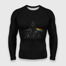Мужской рашгард 3D с принтом Pink Floyd Make Rainbow в Кировске,  |  | Тематика изображения на принте: англия | басы | британия | гитара | группа | логотип | музыка | песни | пинк флойд | призма | радуга | рок | свет
