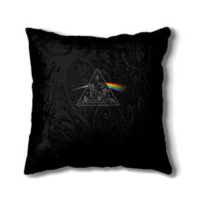 Подушка 3D с принтом Pink Floyd Make Rainbow в Кировске, наволочка – 100% полиэстер, наполнитель – холлофайбер (легкий наполнитель, не вызывает аллергию). | состоит из подушки и наволочки. Наволочка на молнии, легко снимается для стирки | англия | басы | британия | гитара | группа | логотип | музыка | песни | пинк флойд | призма | радуга | рок | свет