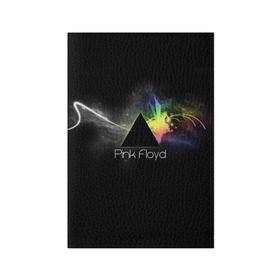 Обложка для паспорта матовая кожа с принтом Pink Floyd Logo в Кировске, натуральная матовая кожа | размер 19,3 х 13,7 см; прозрачные пластиковые крепления | Тематика изображения на принте: англия | басы | британия | гитара | группа | дым | космос | логотип | музыка | песни | пинк флойд | призма | радуга | рок | свет